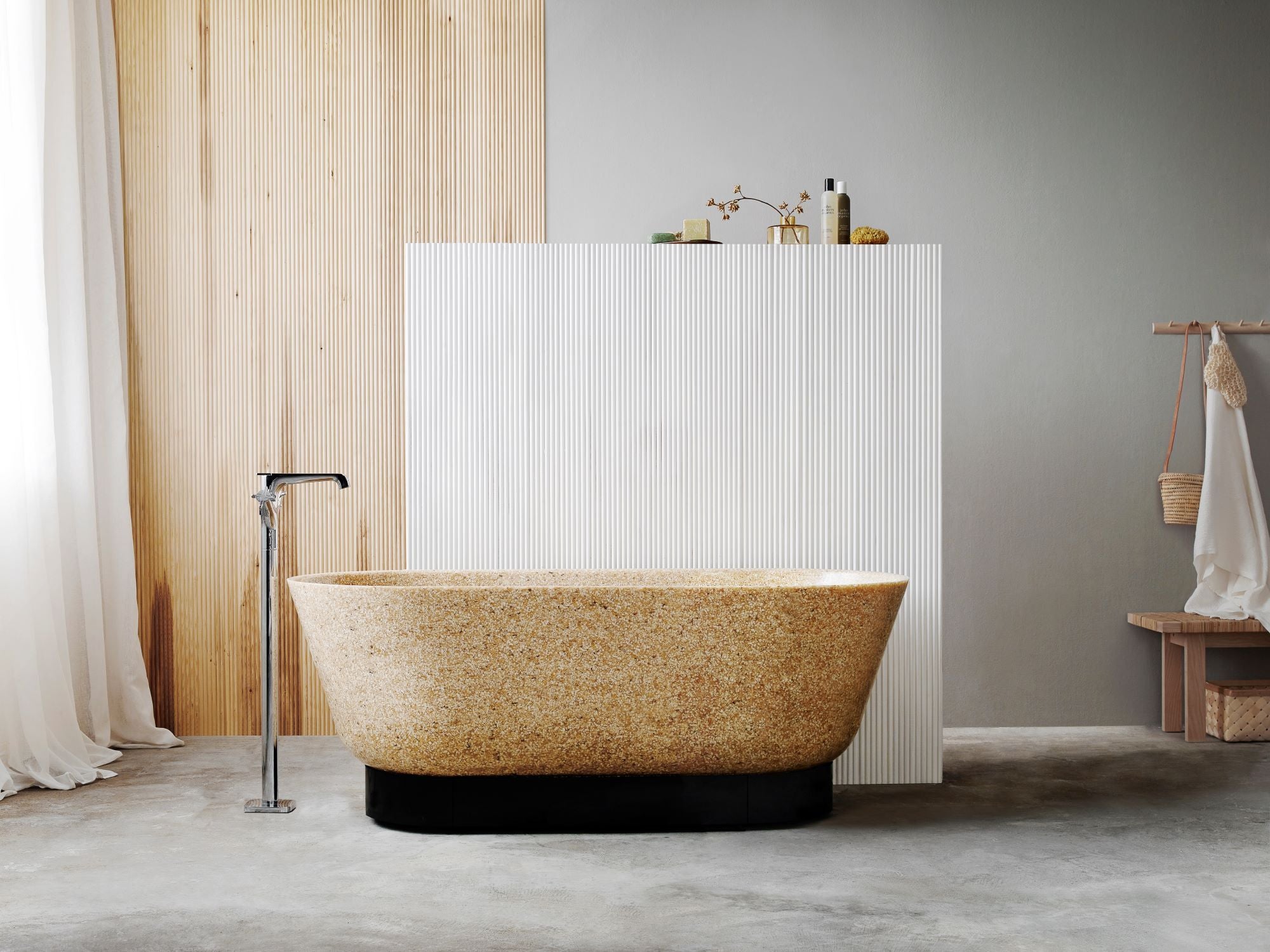 Woodio Flow Bathtub Natural - Nordic Innovation Shop